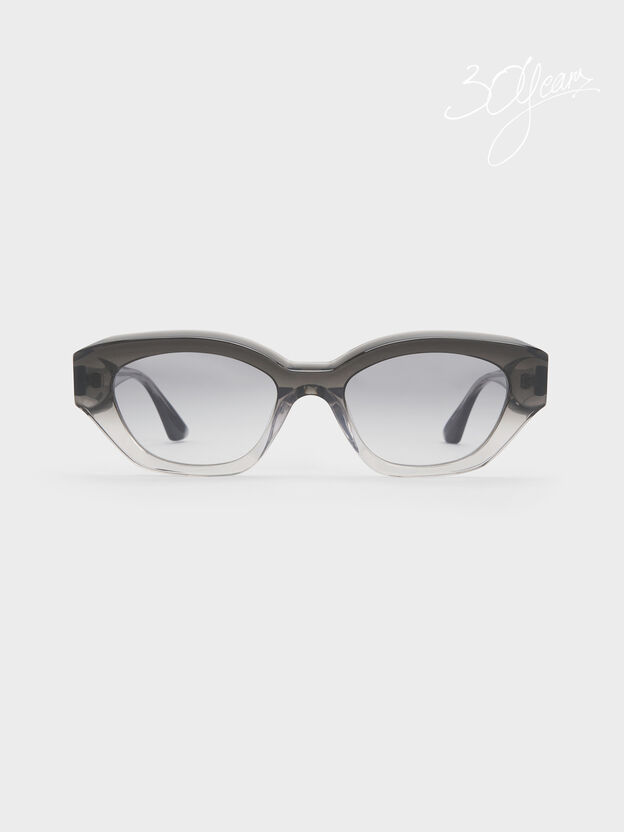 Onyx Ombre Cat-Eye Sunglasses, Grey, hi-res