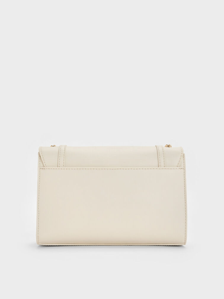Shalia Chain-Strap Shoulder Bag, Cream, hi-res
