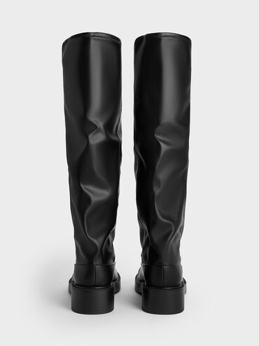 Jett Knee-High Boots, Black, hi-res