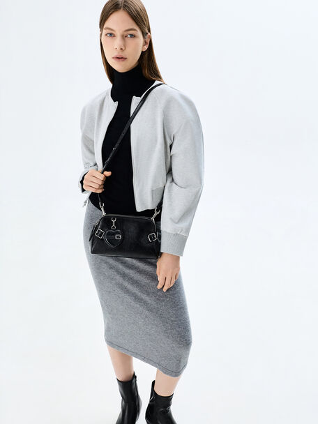 Nellie Heart-Charm Shoulder Bag, Noir, hi-res