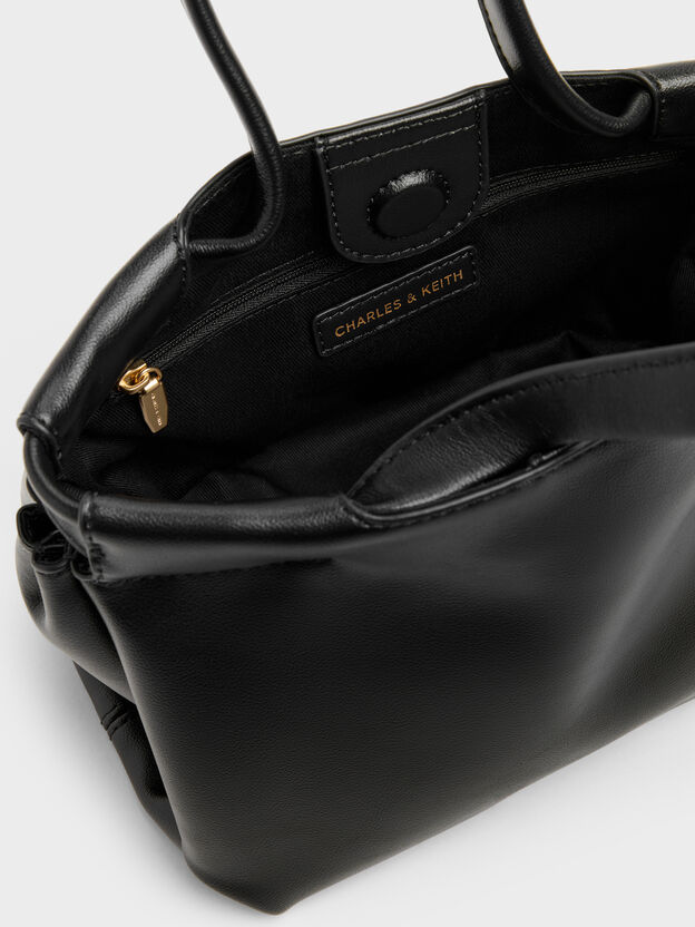 Mini Zephyr Tassel Tote Bag, Black, hi-res