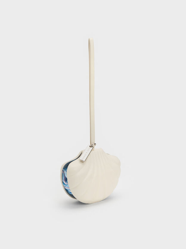 Seashell Swirl-Print Tote Charm, Blue, hi-res