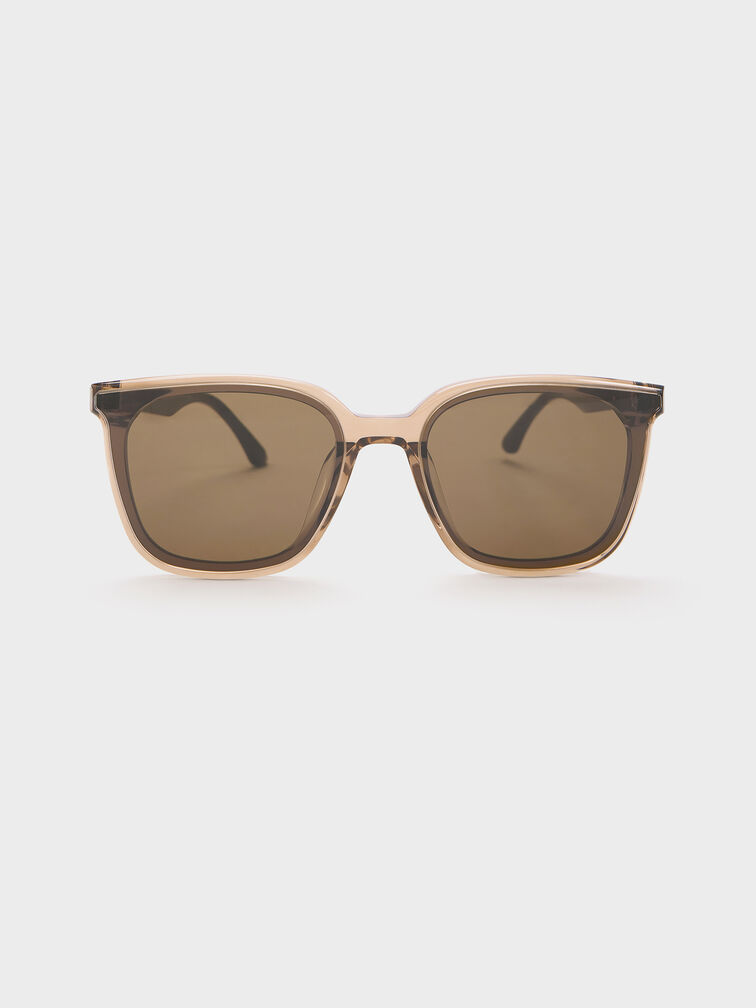 Maude Square Sunglasses, Chestnut Brown, hi-res