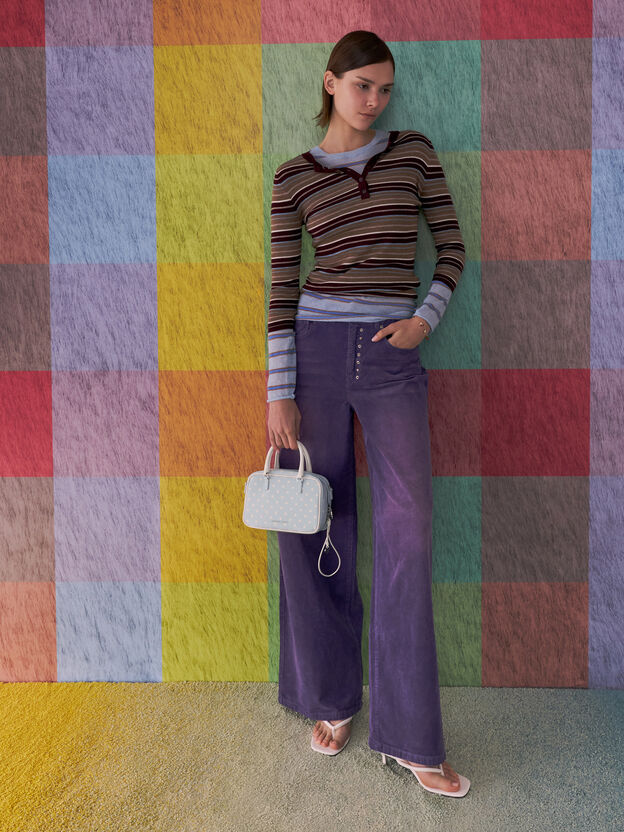 Sianna Polka-Dot Bowling Bag, Sea Salt Blue, hi-res