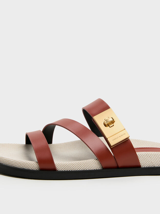 Aelin Canvas Metallic-Buckle Strappy Sandals, Multi, hi-res