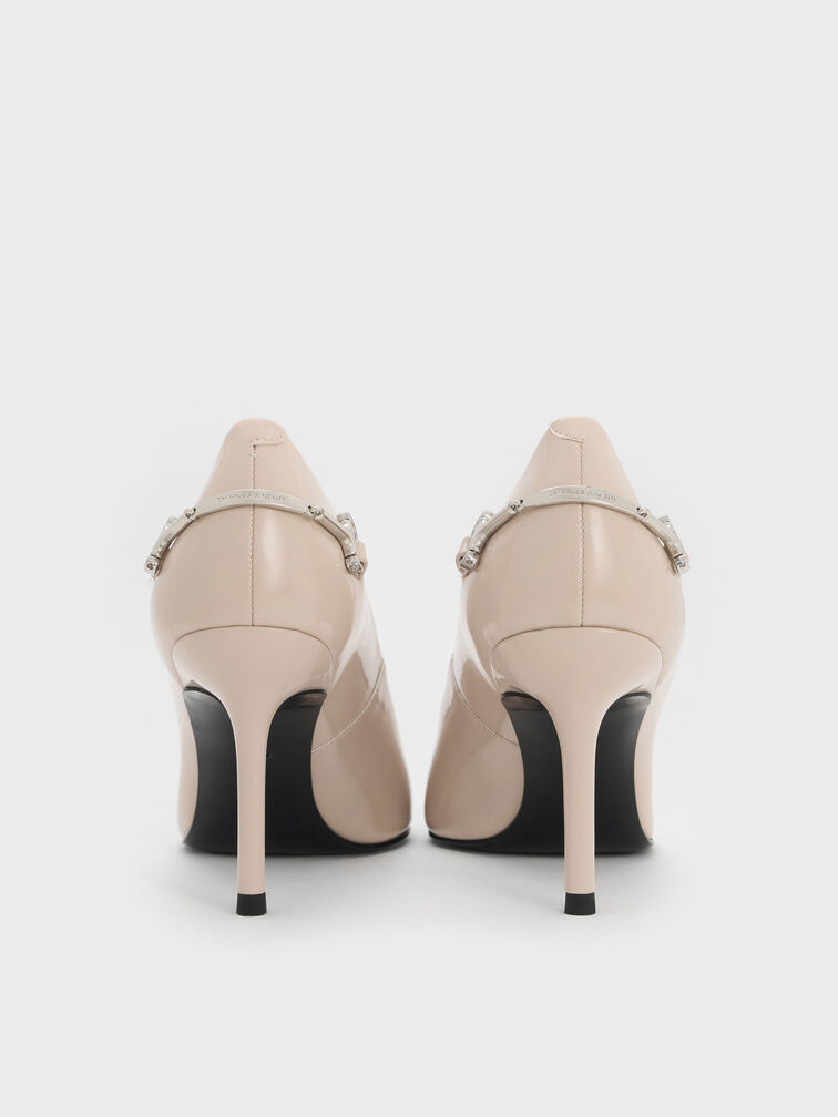Erinna Metallic-Accent Pointed-Toe Pumps, Sand, hi-res