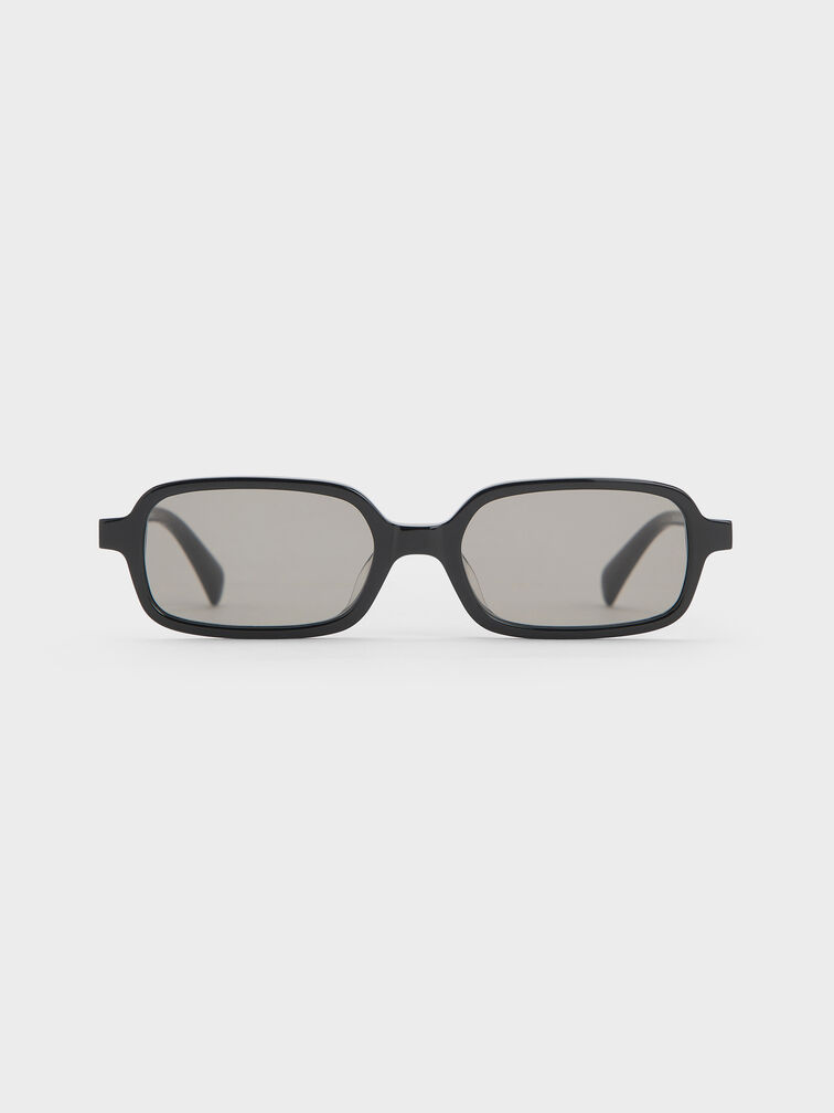 Bree Rectangular Sunglasses, Black, hi-res