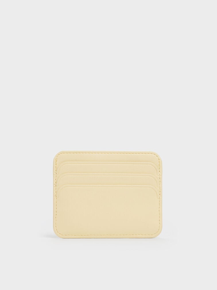 Cleo Quilted Card Holder, Butter Yellow, hi-res