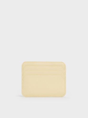 Cleo Quilted Card Holder, Butter Yellow, hi-res