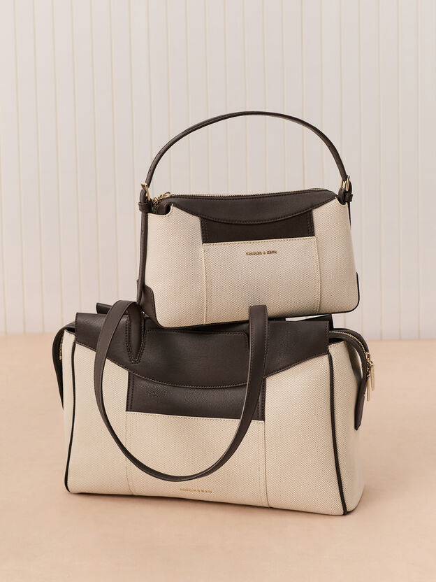 Roan Canvas Top Handle Bag, Espresso Brown, hi-res