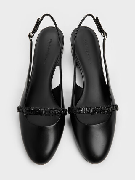 Kaleen Slingback Pumps, Black, hi-res