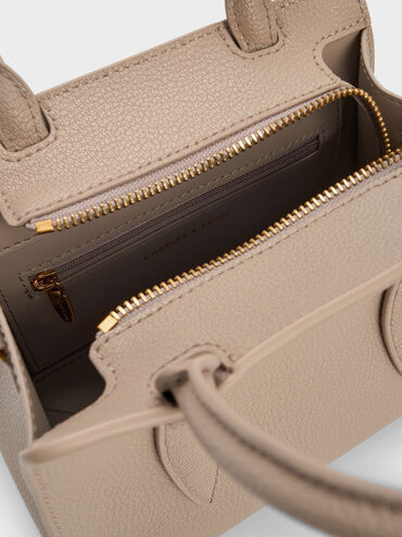 Allyn Structured Trapeze Tote Bag, Taupe, hi-res