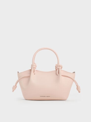 Sammie Knotted-Handle Tote Bag, Soft Pink, hi-res
