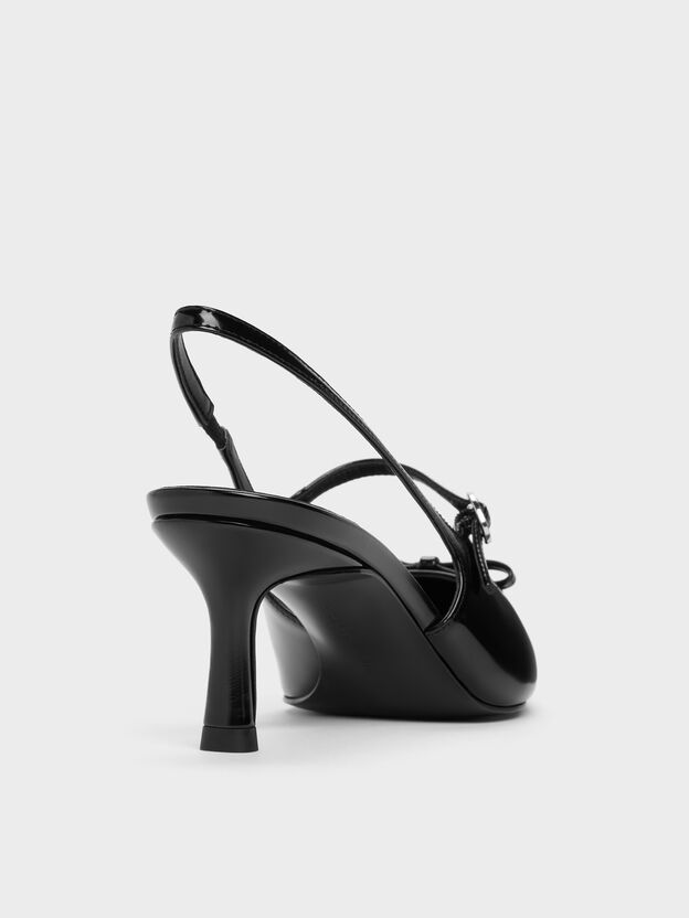 Sonali Bow Slingback Pumps, Black Box, hi-res