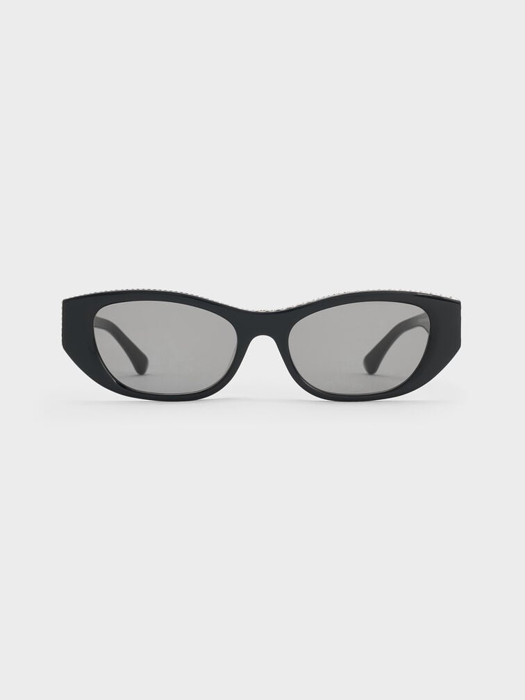 Daenerys Cat-Eye Sunglasses, Noir, hi-res