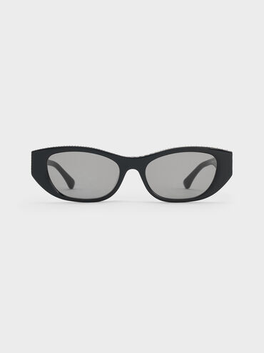 Daenerys Cat-Eye Sunglasses, Noir, hi-res
