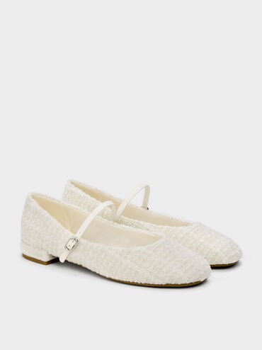 Gertrude Tweed Round-Toe Mary Janes, Multi, hi-res