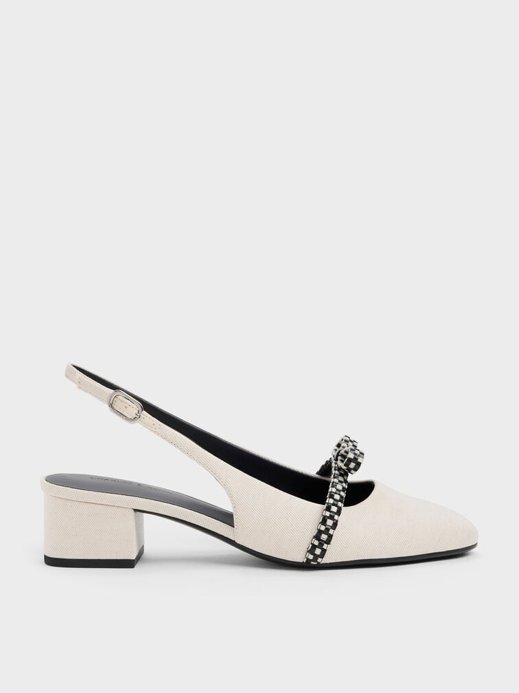 Kaleen Slingback Pumps, Chalk, hi-res