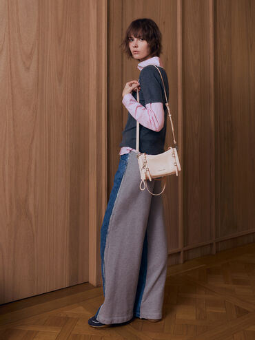 Mini Levy Nylon Shoulder Bag, Soft Pink, hi-res