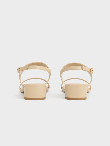 Trifina Metallic-Accent Slingback Sandals, Taupe, hi-res