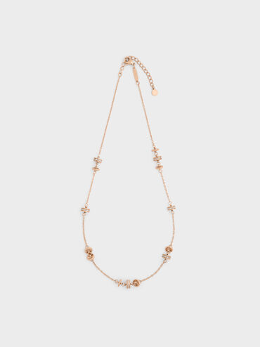 Hermione Crystal Choker Necklace, Rose Gold, hi-res
