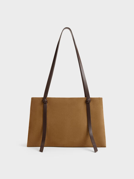 Midori Two-Tone Geometric Tote Bag, Sahara Sand, hi-res