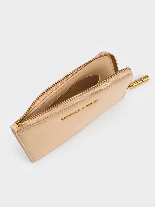 Cesia Zip-Around Card Holder, Sand Beige, hi-res