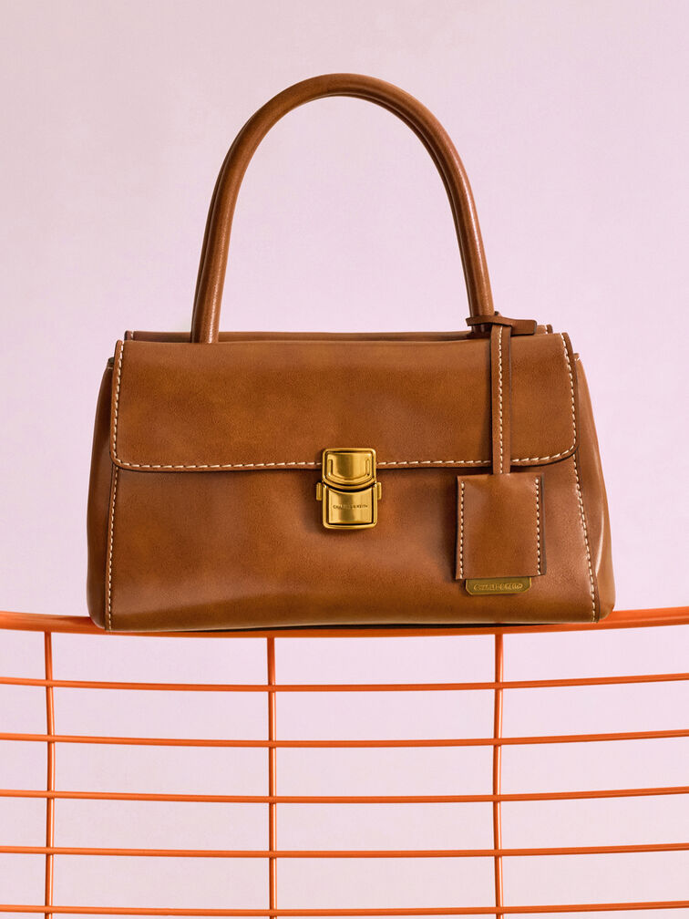 Acelynn Rope-Chain Tote Bag, Distressed Tan, hi-res