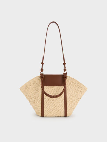 Shalia Raffia Basket Bag, Natural Raffia, hi-res