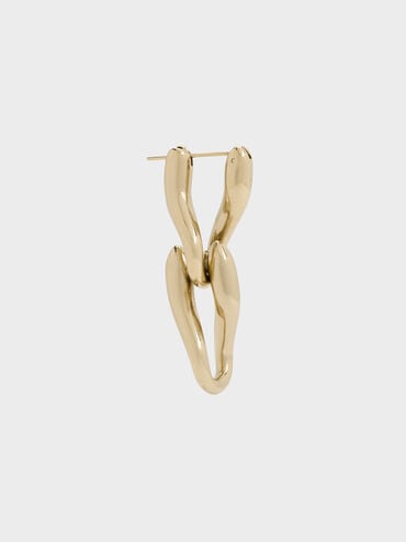 Kris Chain-Link Drop Earrings, Gold, hi-res