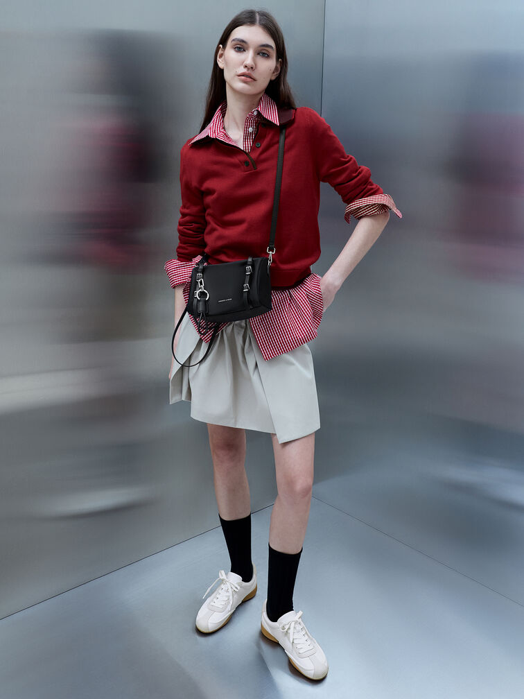 Mini Levy Nylon Shoulder Bag, Noir, hi-res