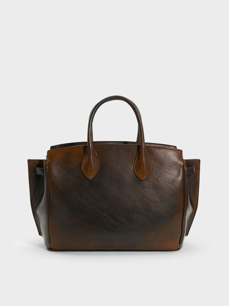 Large Ginevra Tote Bag, Brown, hi-res