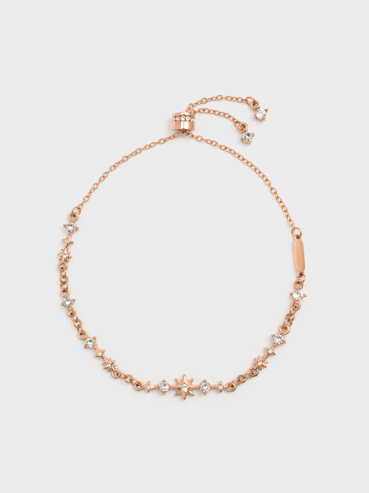 Everest Crystal Star Bracelet, Rose Gold, hi-res