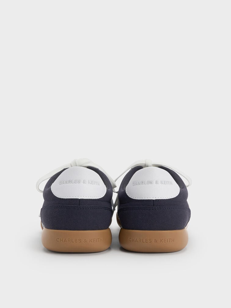Louise Contrast-Trim Sneakers, Dark Blue, hi-res
