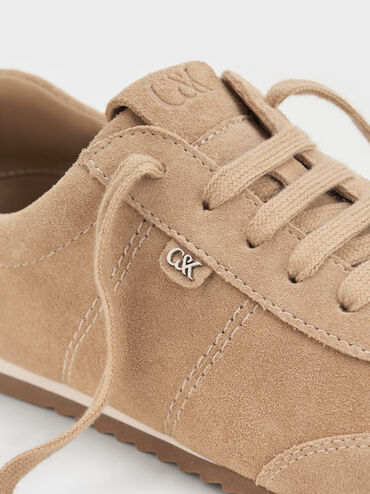 Jace Suede Sneakers, Beige, hi-res