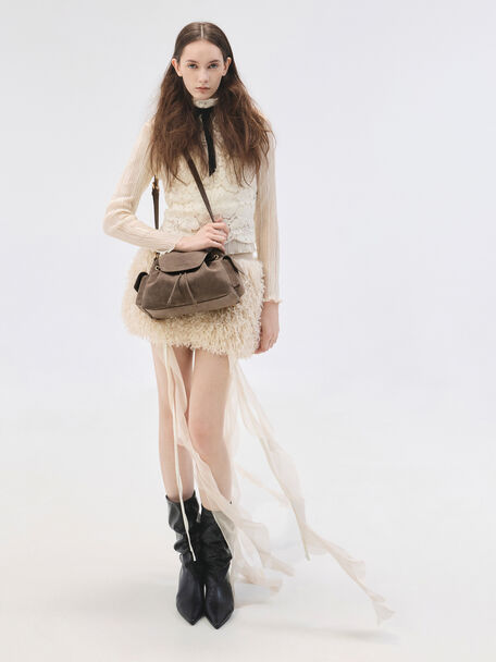 Noane Side-Pocket Two-Way Bucket Bag, Stone Grey, hi-res