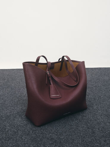Beryl Tote Bag, Wineberry Red, hi-res