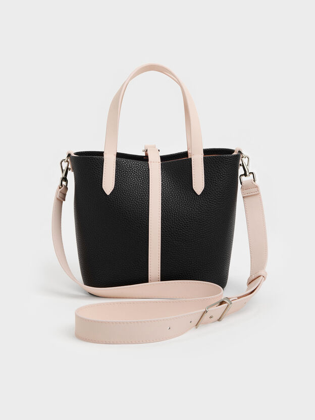 Mini Beryl Two-Tone Bucket Bag, Multi Black, hi-res