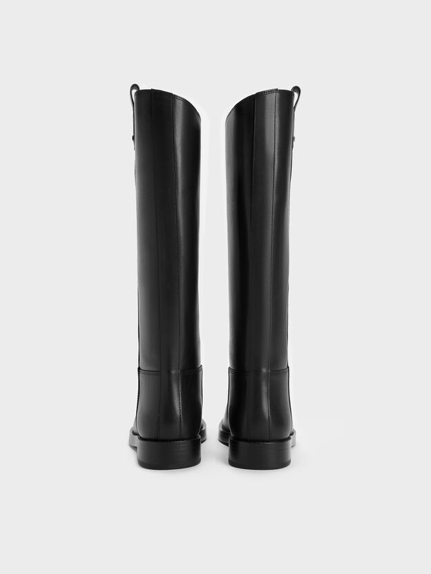 Kallie Leather Knee-High Boots, Black, hi-res