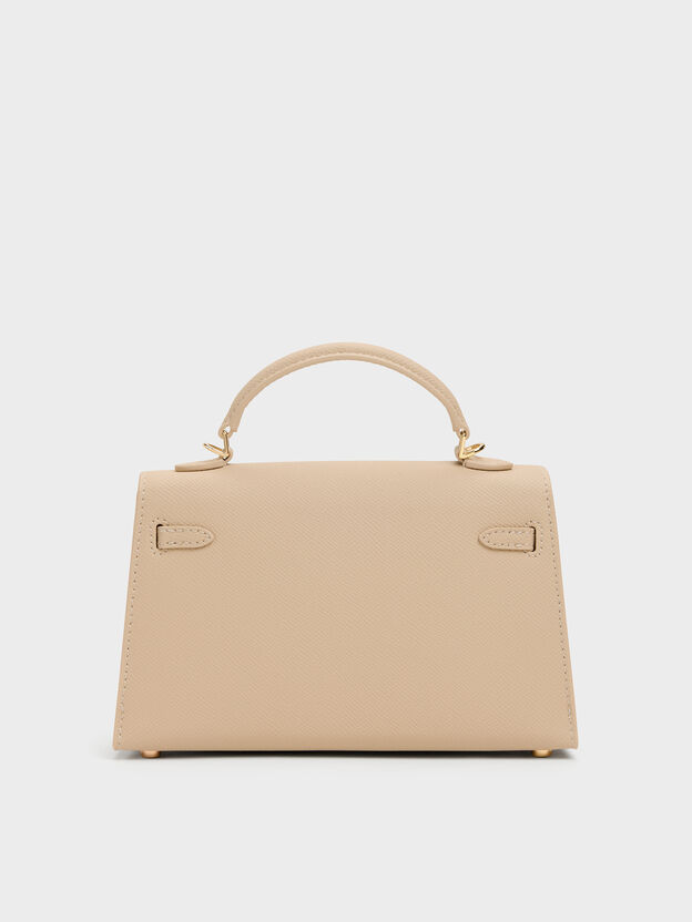 Tricha Knotted-Belt Top Handle Bag, Sand Beige, hi-res