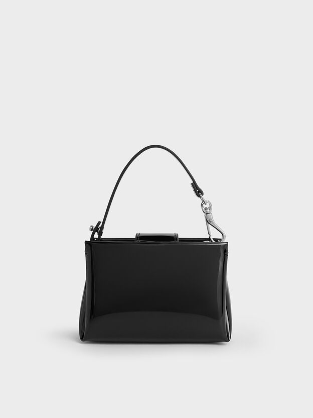 Bosie Patent Micro Bag, Noir, hi-res