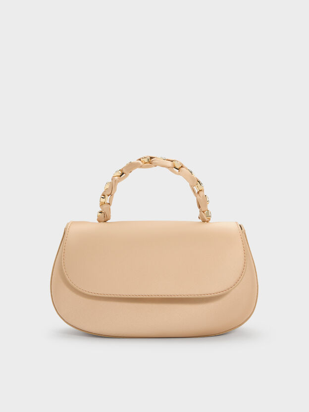 Eilian Braided Top Handle Bag, Champagne, hi-res