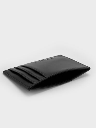 Ivette Woven Card Holder, Noir, hi-res