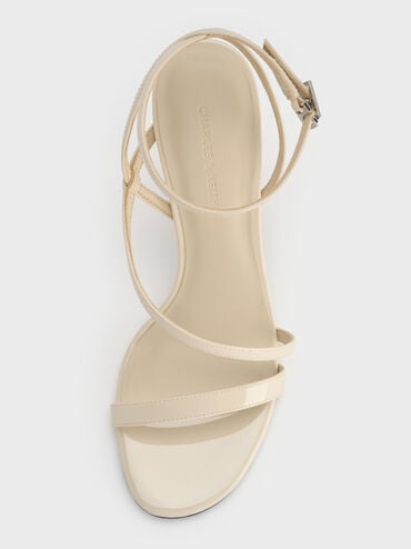 Andricia Patent Strappy Stiletto Sandals, Chalk, hi-res