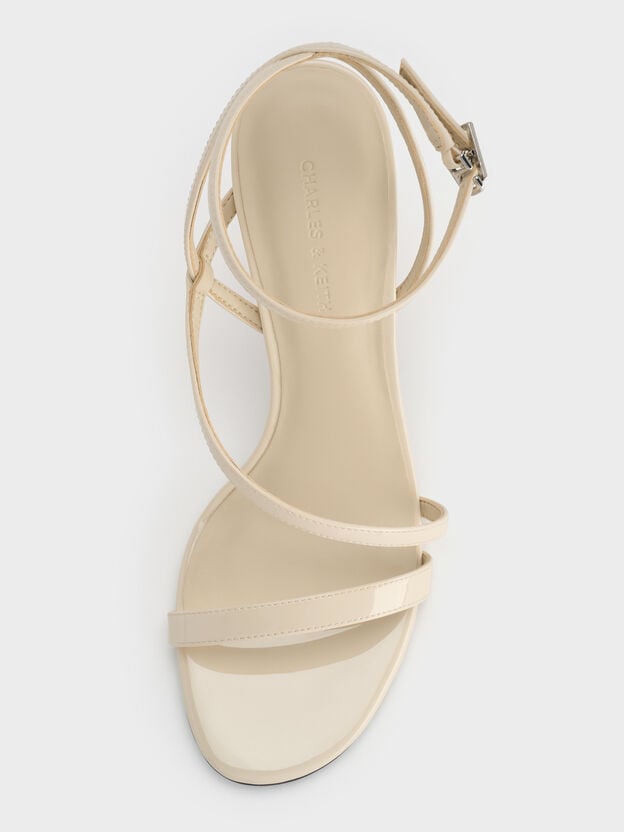 Andricia Patent Strappy Stiletto Sandals, Chalk, hi-res