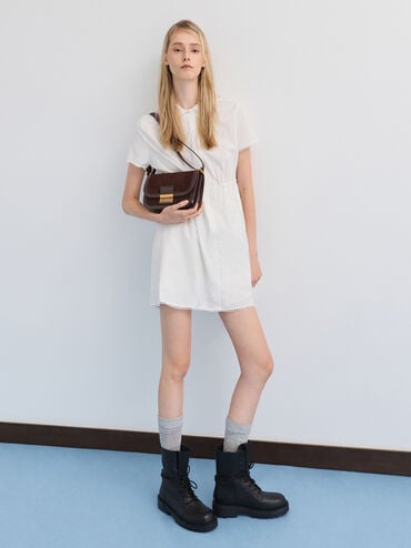 Charlot Recycled Suede Bag, Espresso Brown, hi-res