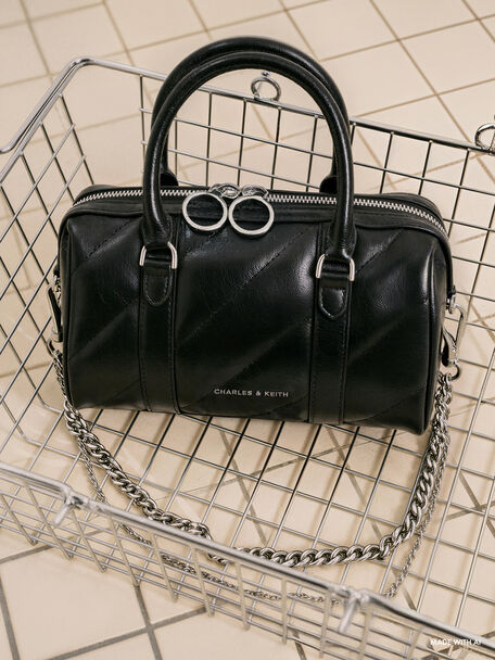Philomena Bowling Bag, Noir, hi-res