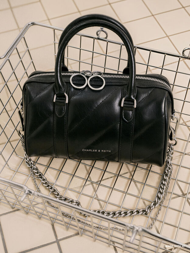 Philomena Bowling Bag, Noir, hi-res