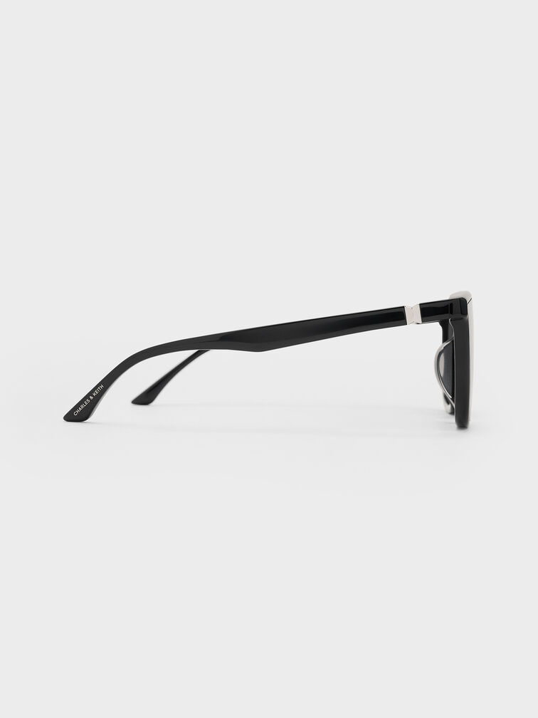 Maude Recycled Acetate Square Sunglasses, Black, hi-res