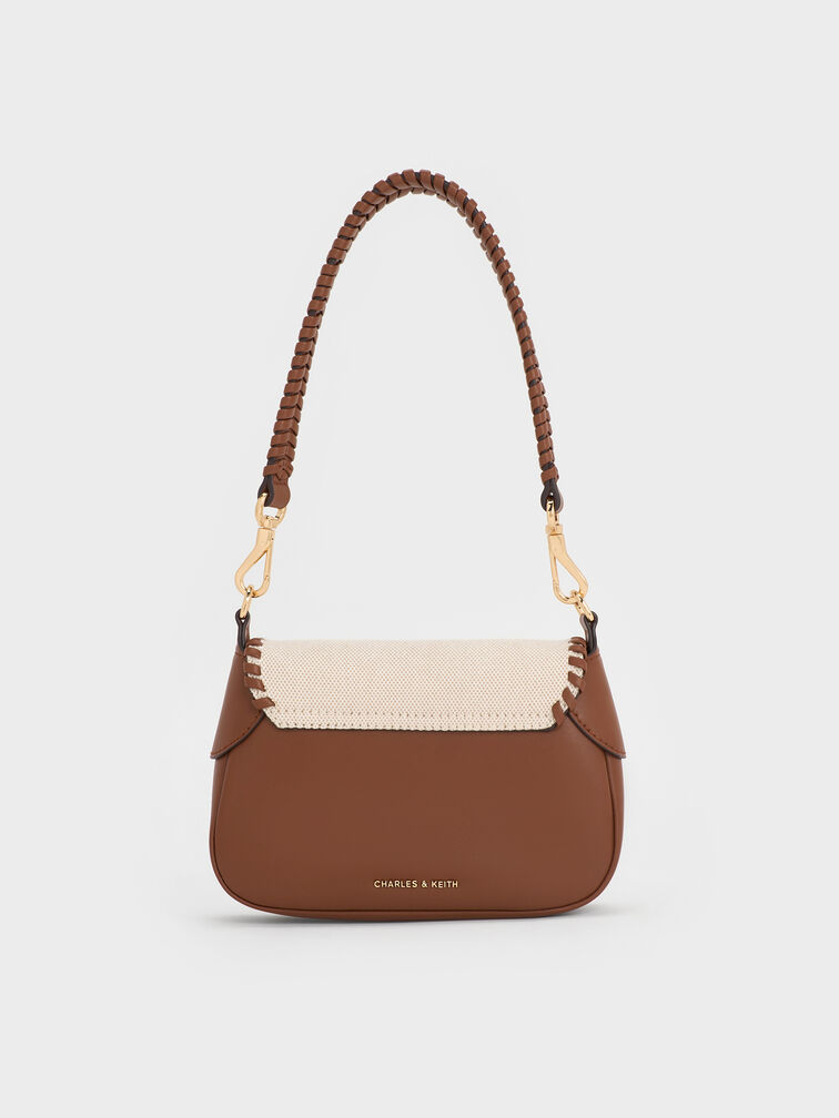 Blume Canvas Braided Shoulder Bag, Taupe Canvas, hi-res